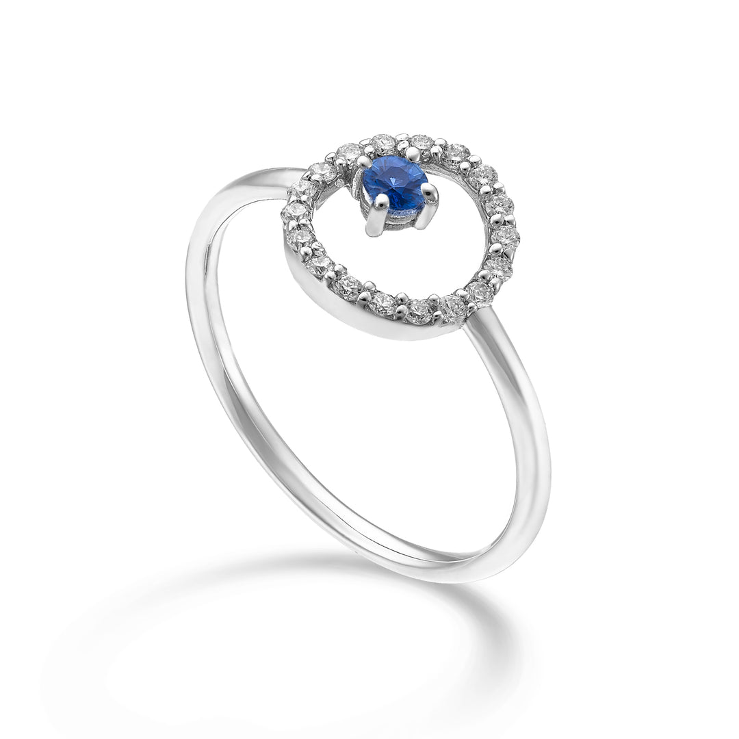 World Diamond Group en 18k "rund" safir nr. 0,11 ct diam. ct.0.14 GA5184O4ZFN025