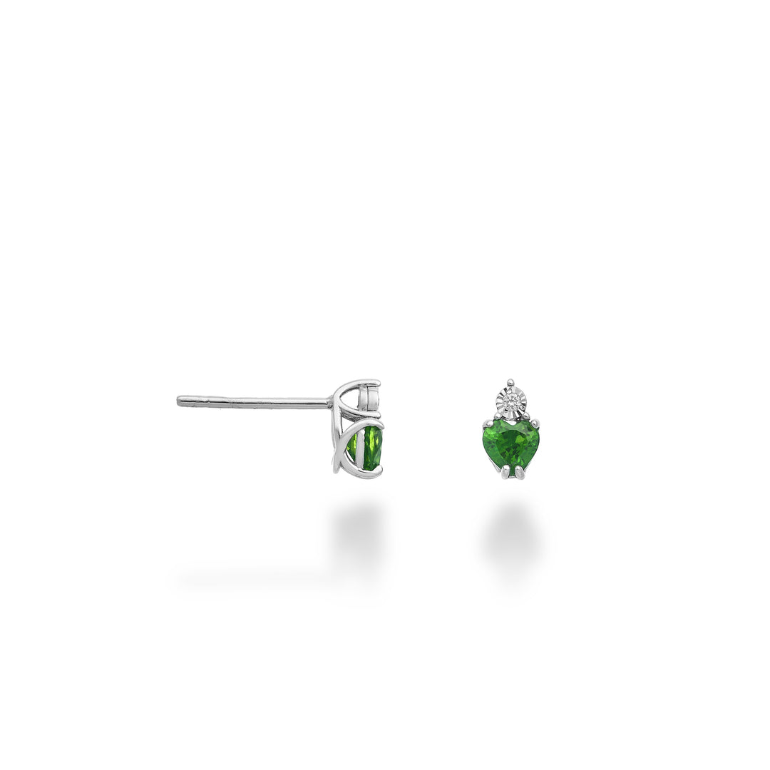 Nihama oder 18 Karat Smaragd 4x4 Herz mit Diamant NO5179O4BE