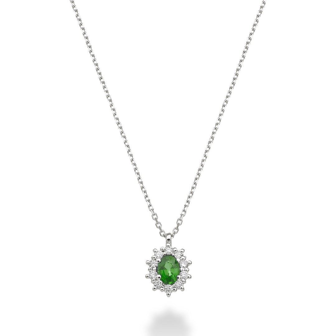 Mikiko cl 9k smaragd n. oval 4x3 ct.0,15 diam. ct.0,08 MD5125R4SMN