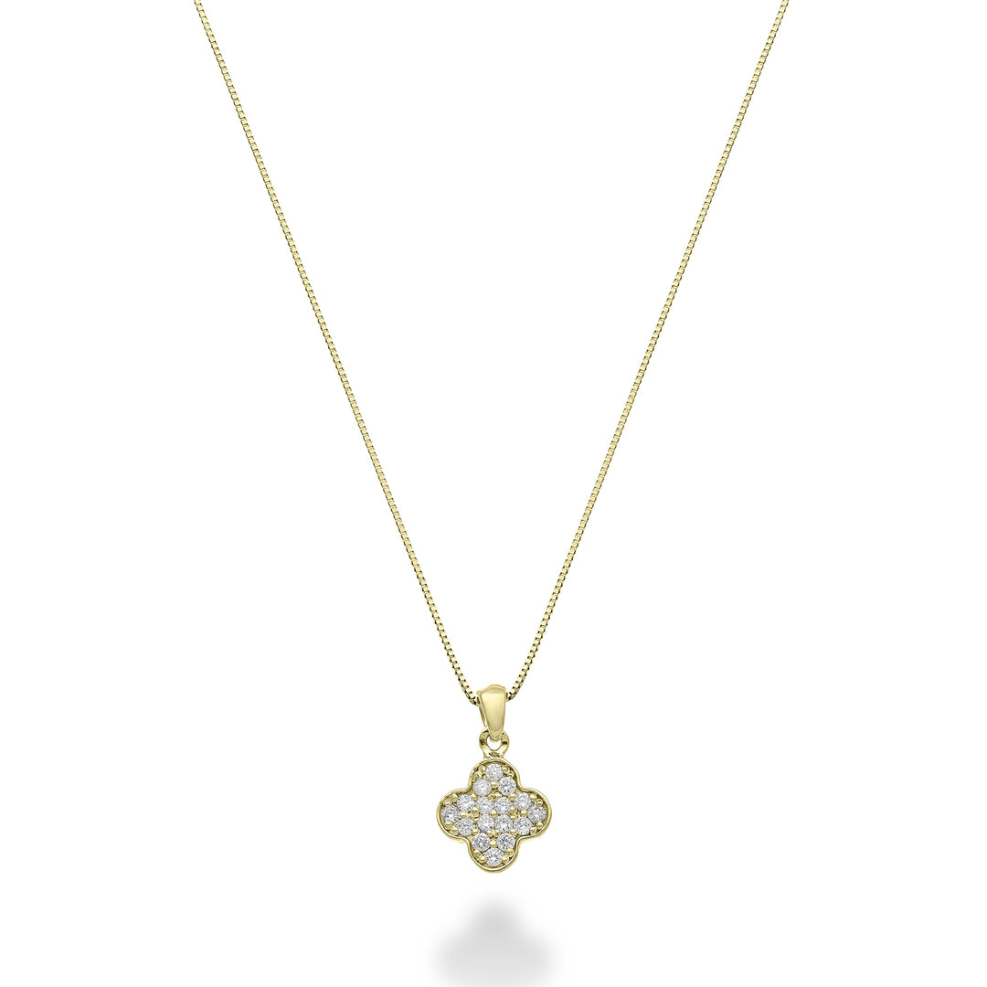 Mikiko cl 18k vierblättriges Kleeblatt gedreht 0,06 ct Gelbgold MD5163O1BR006B