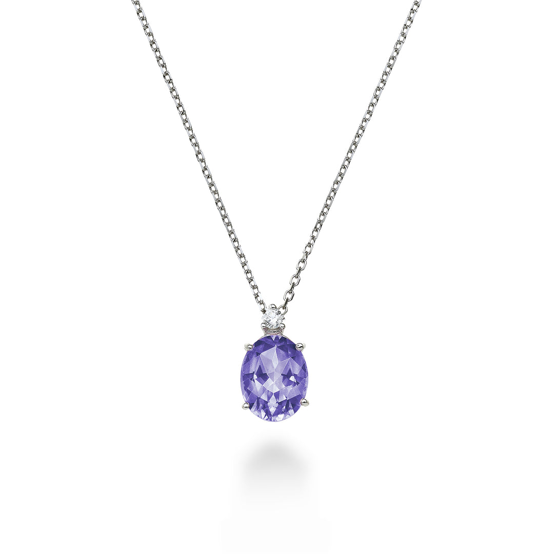 Mikiko cl 18k ovaler Amethyst 7x5 ct.0,60 Durchm. ct.0,015 MD5035O4AMET