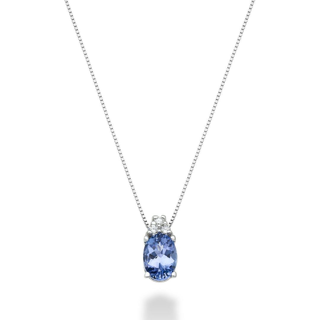 Nihama cl 18k tanzanit n. oval 7x5 ct.0.60 dia ct.0.045 ND5055O4TZN