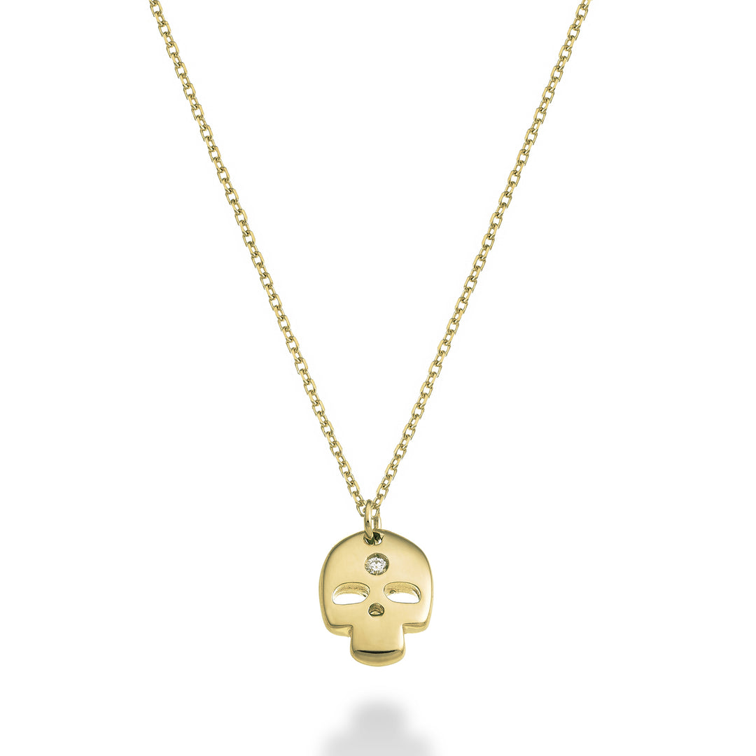 Mikiko cl 18k skull 0.01 ct yellow gold MD5135O1BR001