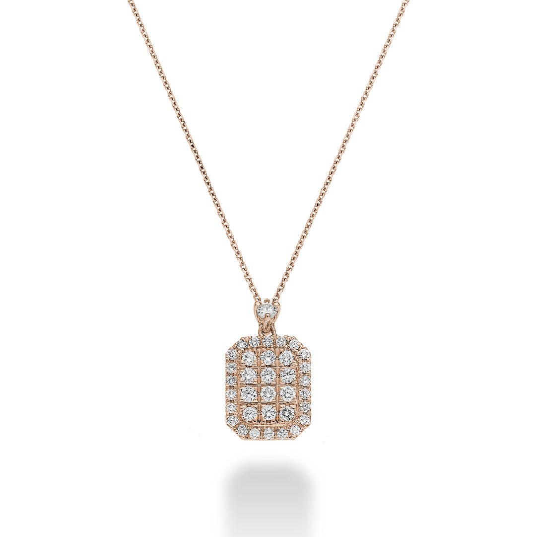 Golay Multistone-Halsband achteckige Form Roségold GMPC001DIR-23080110018