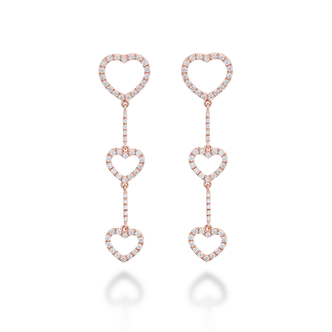 Golay Amami 3 Herzen Anhänger Ohrringe mit Diamanten OFCU006DI-21316110028