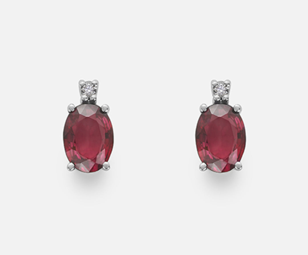 Nihama oder 9k ovaler Rubin 7x5 ct.1,80 Durchm. ct.0,03 NO5024R4RBC