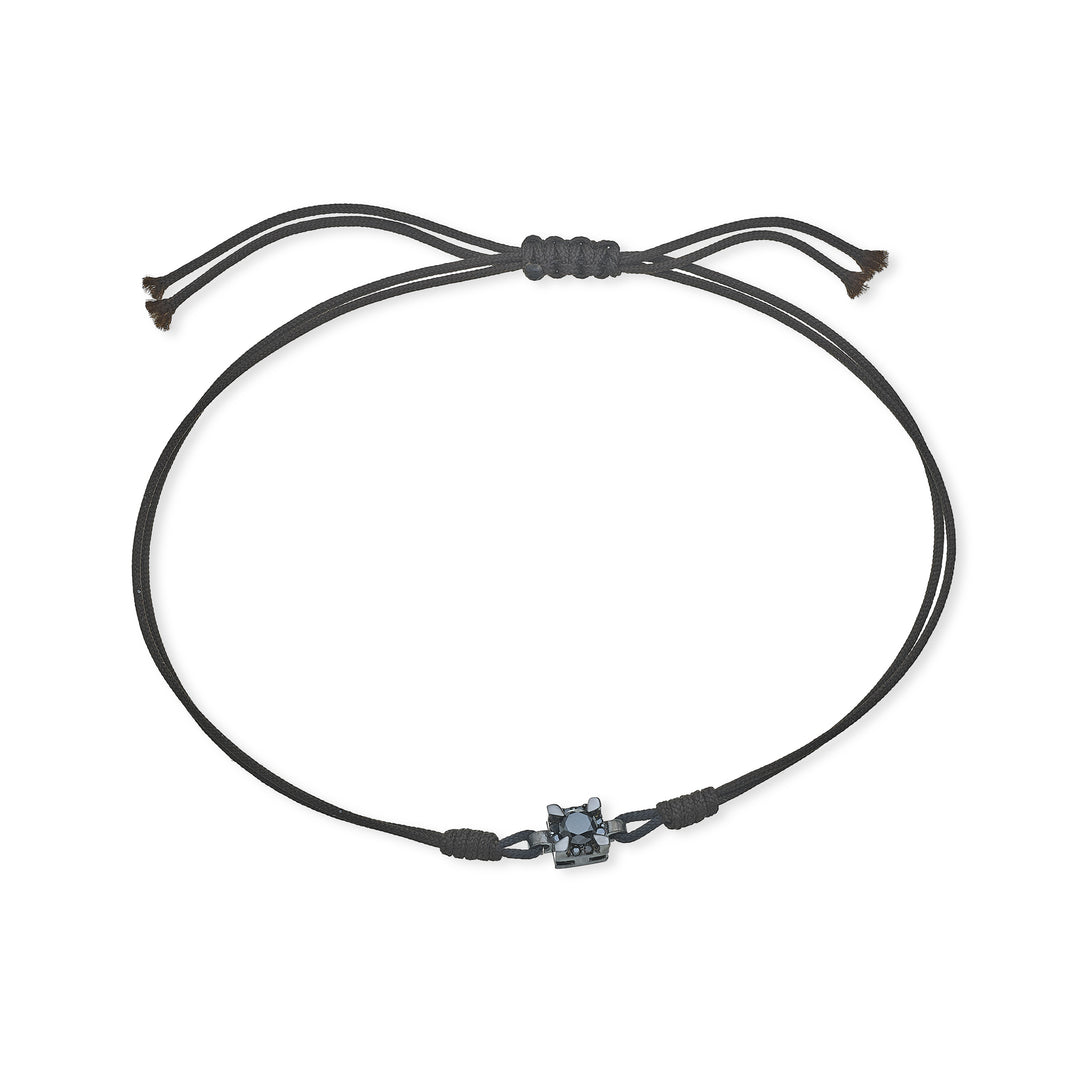 Nihama br 18k ct.0,17 diam.black square size 3 rhodium black/black NB5055O6BK3NE