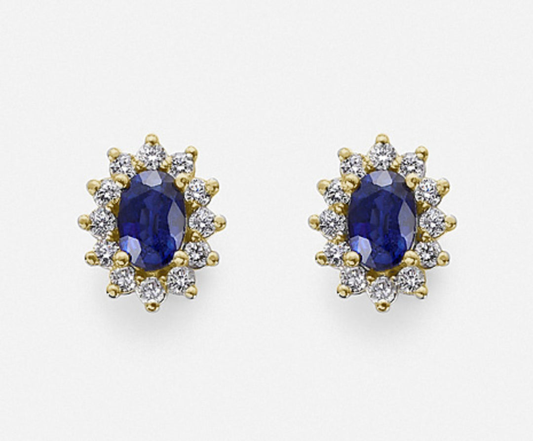Nihama oder 18 Karat ovaler Saphir, 6 x 4 Gelbgold, 0,80 ct Durchm. 0,46 ct NO5030O1ZFD