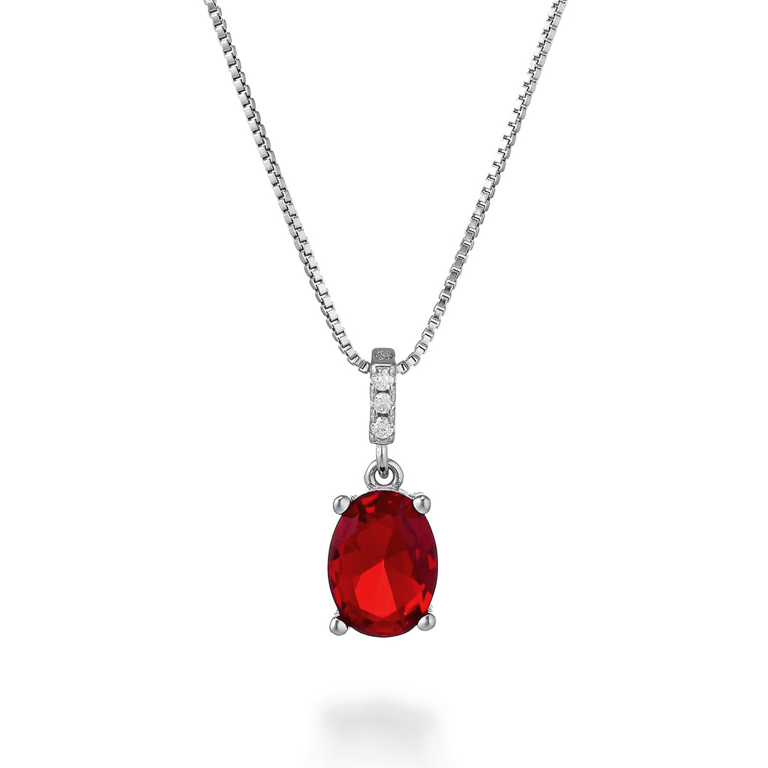 Mikiko cl ag925 gem swarovski vit och röd MD7573A4RED00
