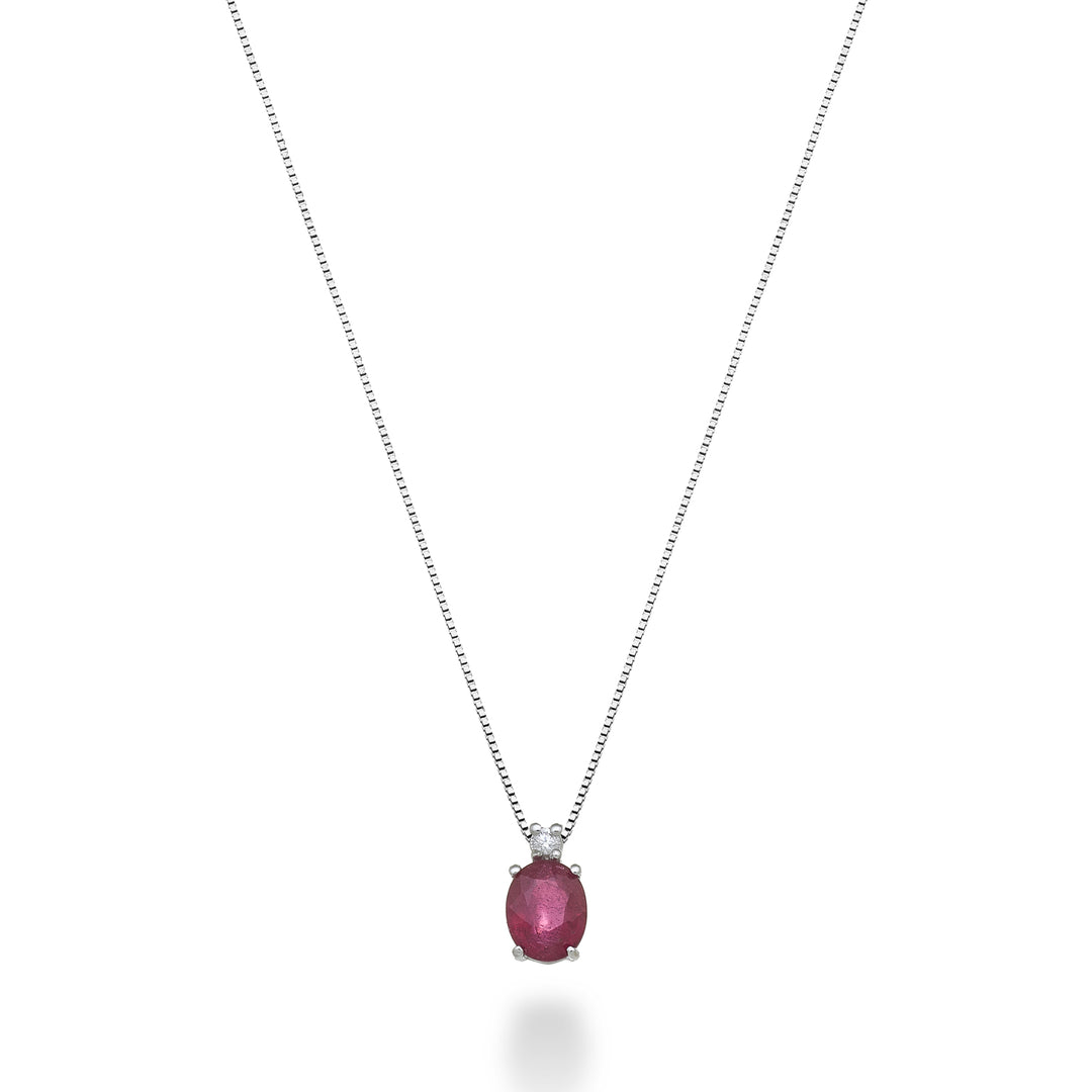 Mikiko cl 9k ruby ​​n. oval 4x3 ct.0,20 diam. ct.0,01 MD5180R4RBN