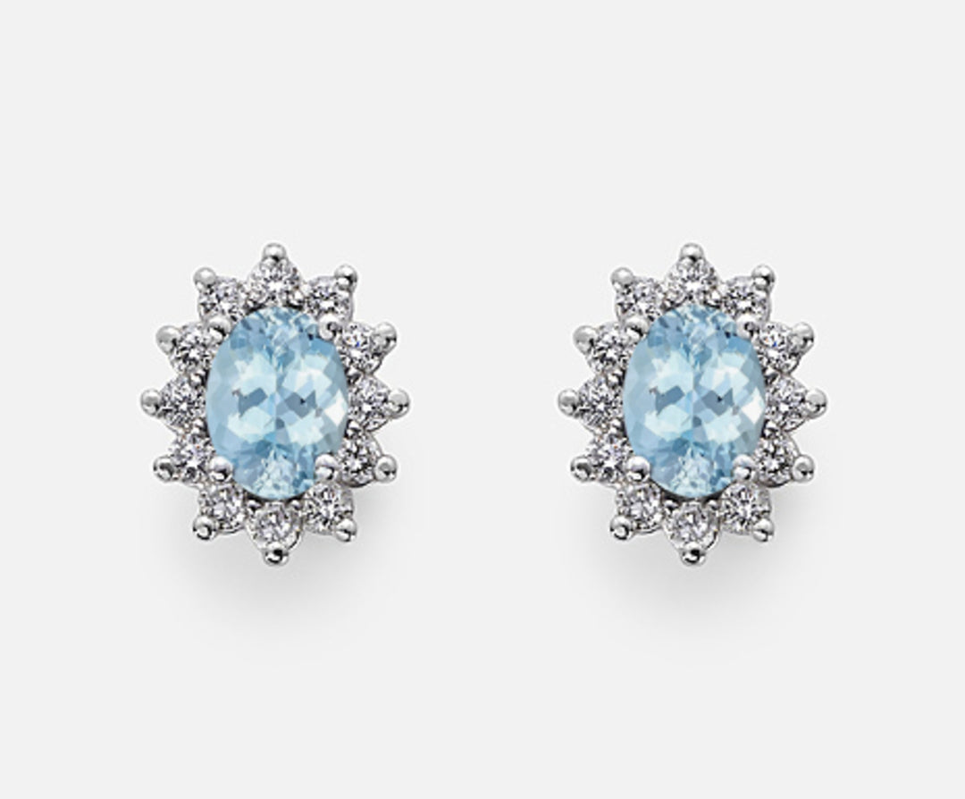 Nihama oder 18k ovaler Aquamarin 6x4 ct.0,60 Durchm. 0,46 ct NO5030O4AM