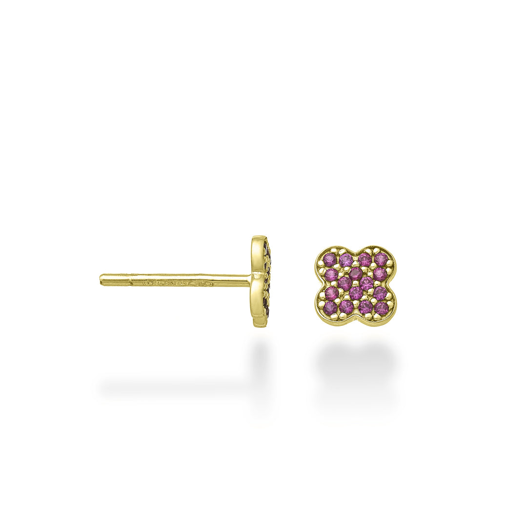 Nihama oder 18 Karat vierblättriges Kleeblatt-Rubin, 0,20 ct Gelbgold NO5145O1RBR