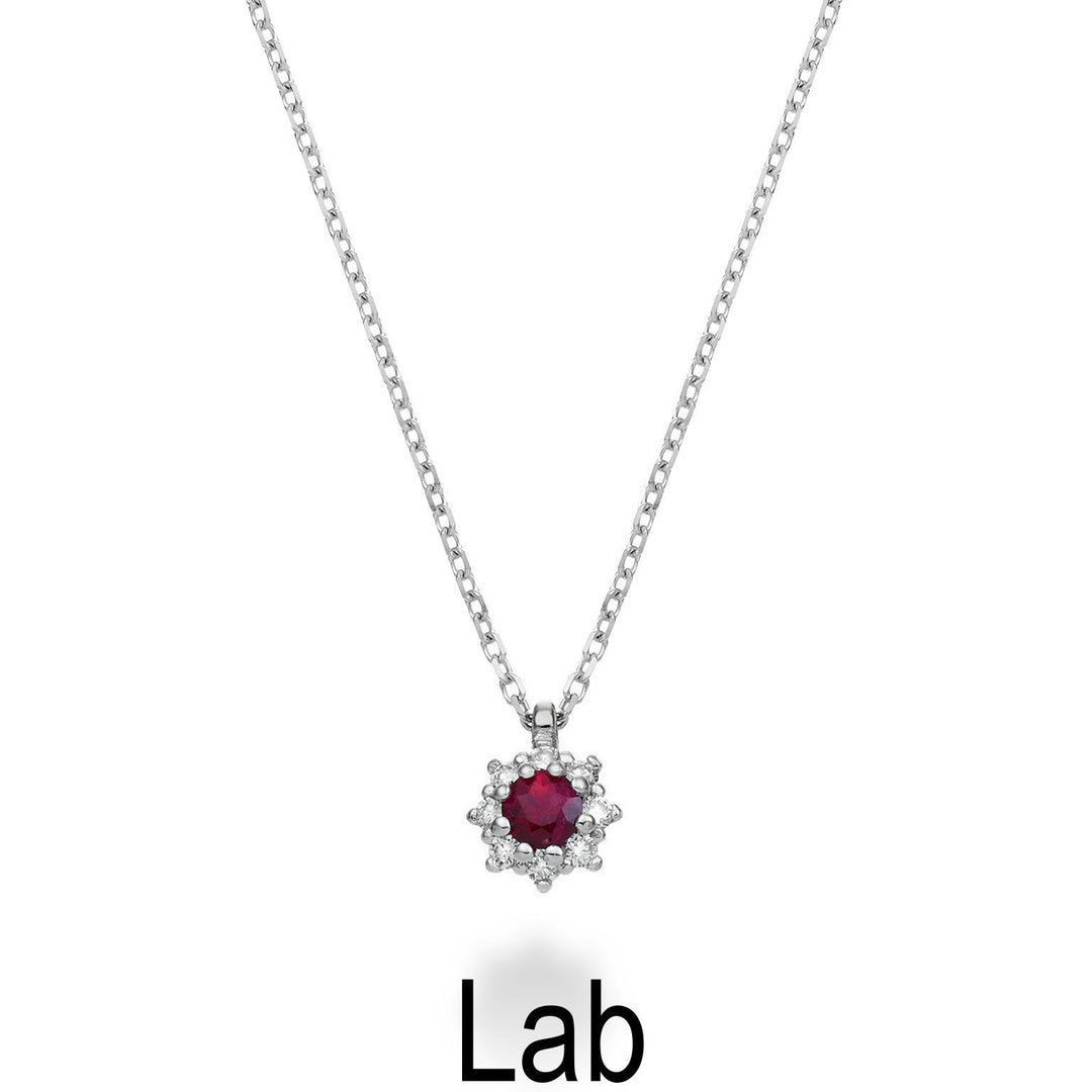Nihama cl 18k ruby ​​lab ct.0.08 diam. 0,04 ct storlek 1 ND5084O4RBL008