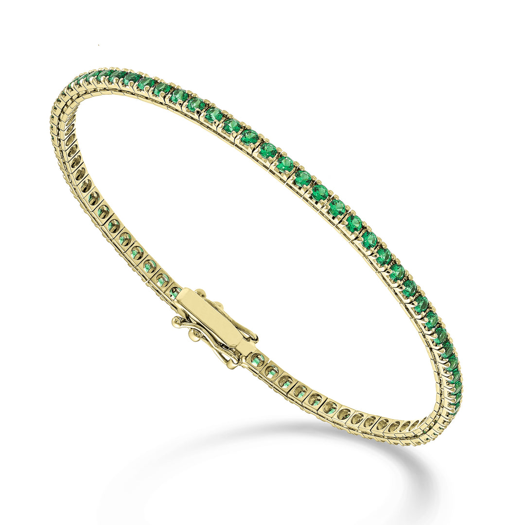 Nihama br tennis 18k smaragder ct. 1,70 cm.17,5 gult guld-80 indstillinger NBTQ220SMRO1