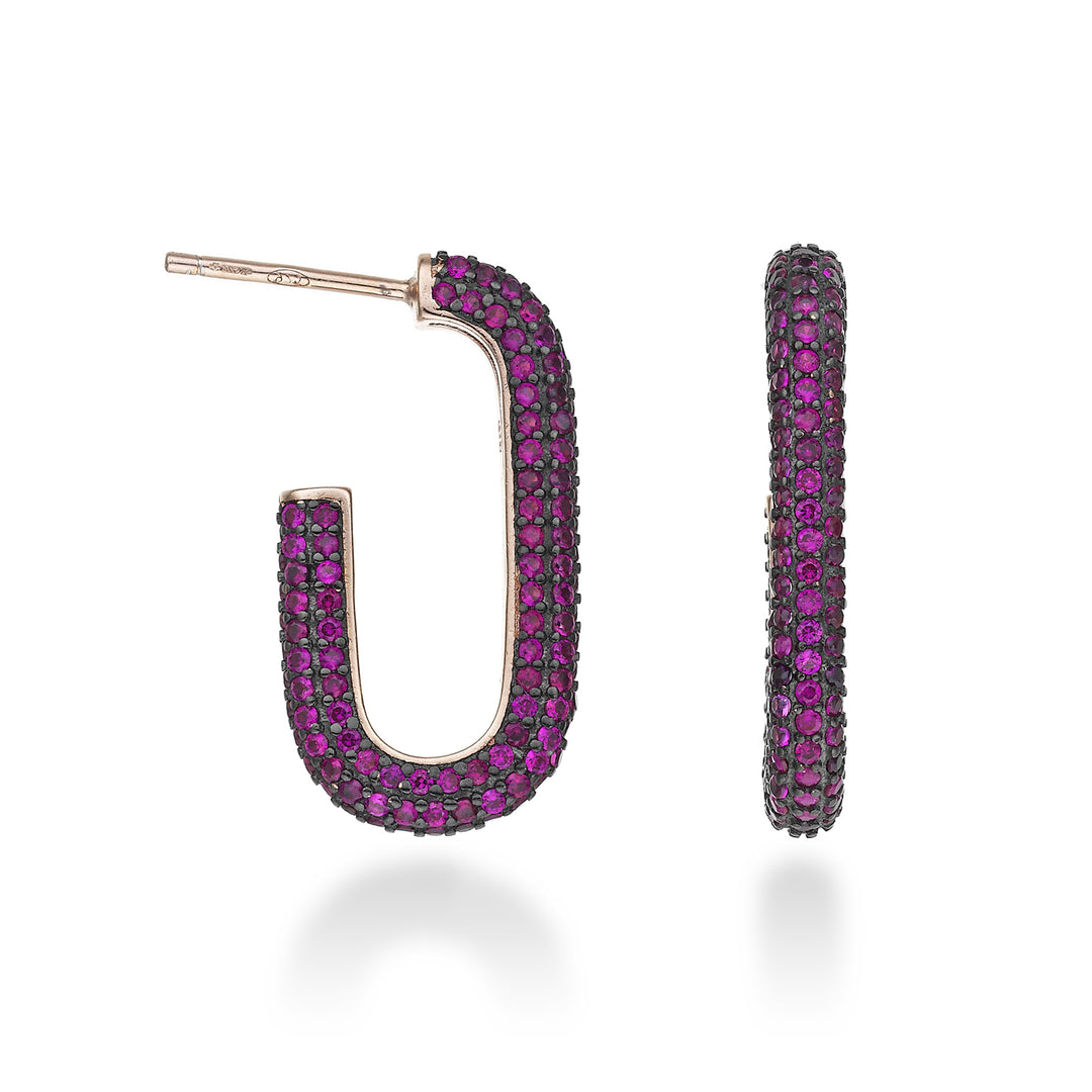 Nihama eller ag925 gem rød swarovski NO7588A3RED00