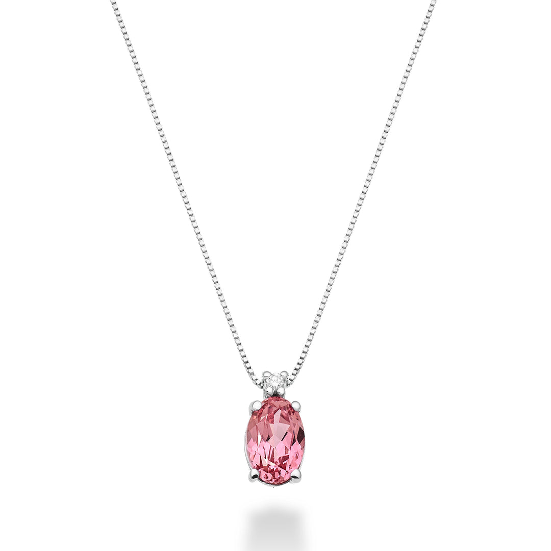 Mikiko cl 18k ovaler rosa Saphir 7x5 ct.0,80 Durchm. ct.0,015 MD5035O4ZFRP