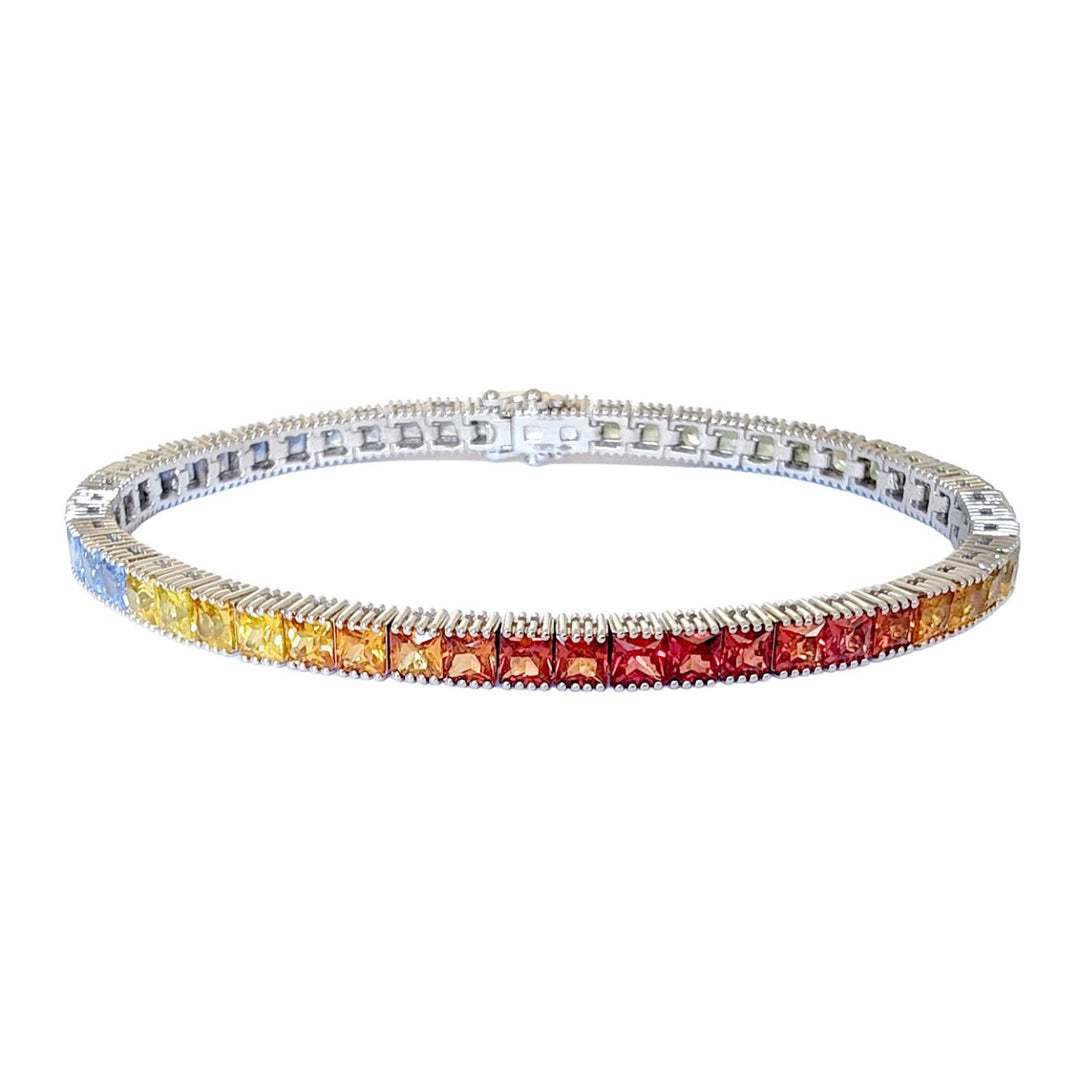 World Diamond Group multicolor zaff prinsessa tennis armband 20.40ct BTLPR001ZBMC