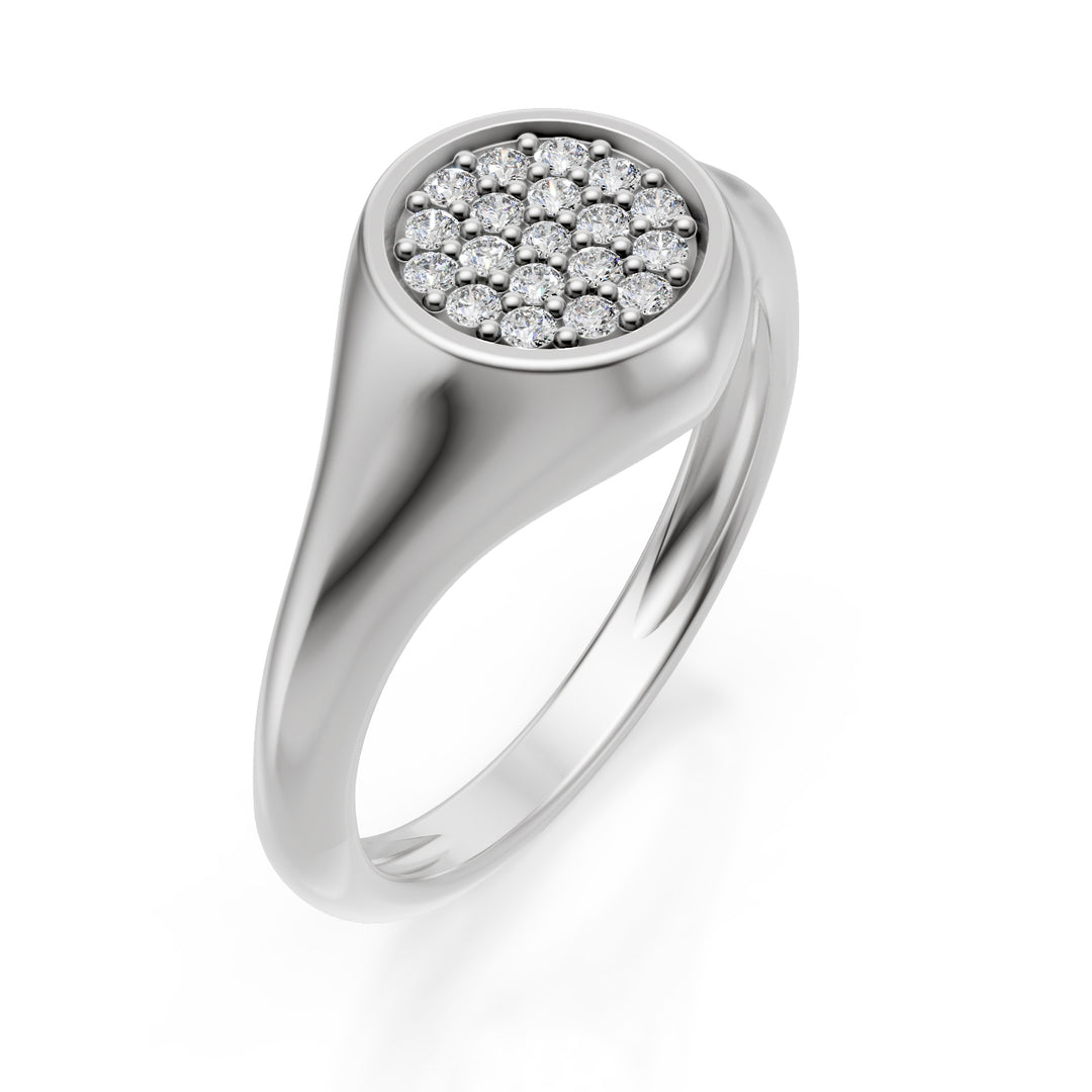 World Diamond Group rund rosa ring storlek 10 med diamanter vitguld ACH001DIB-24059110086