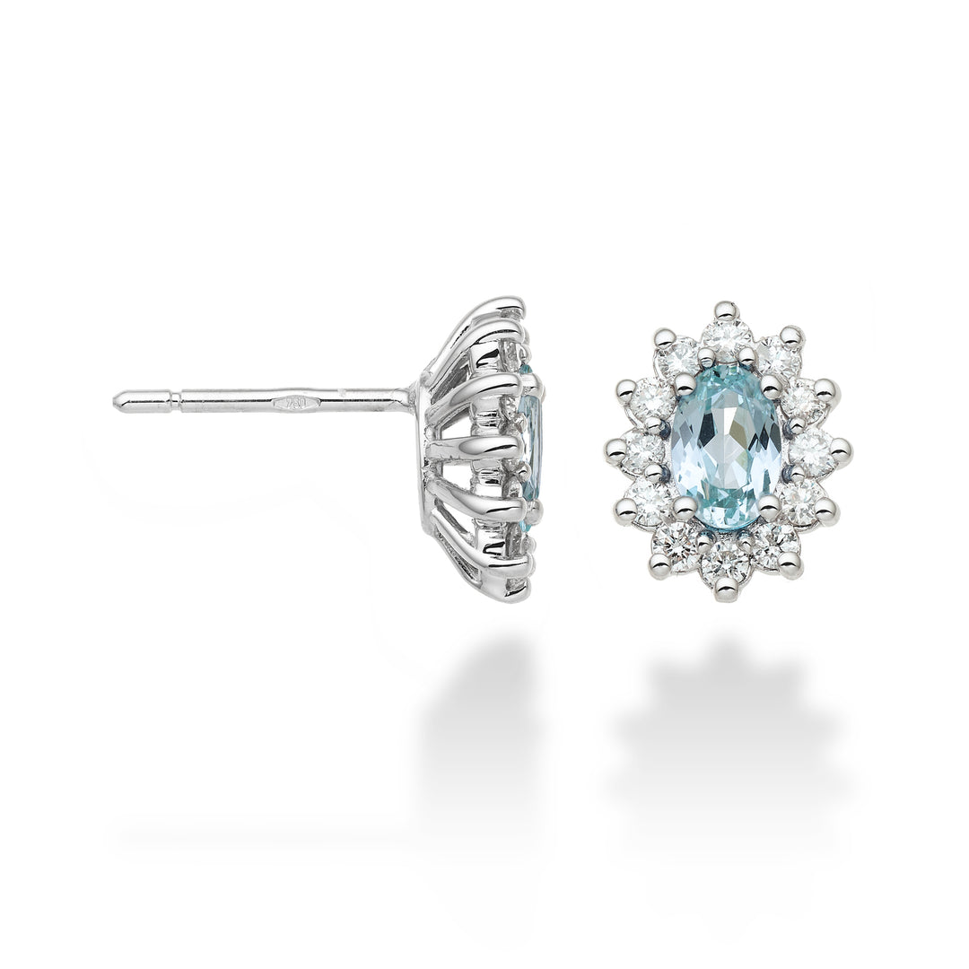 Nihama oder 18k ovaler Paraiba-Turmalin 6x4 ct.1,40 Durchm. 0,46 ct NO5030O4PAR