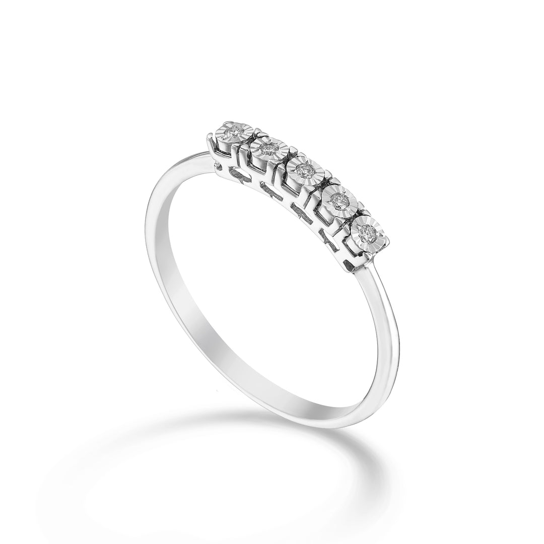 Nihama an 18k riviera five stone diamond NA5204O4BR003