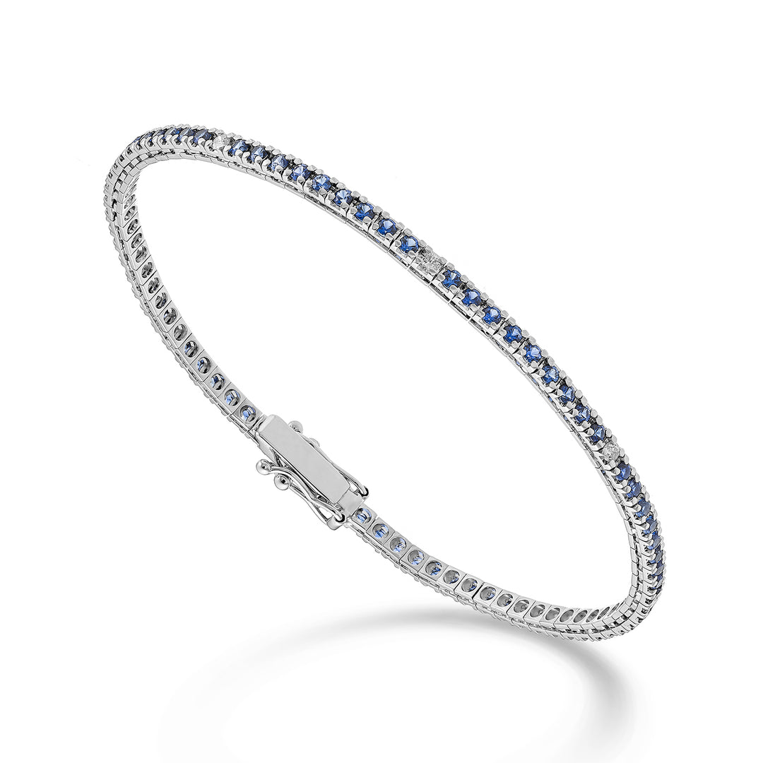 Nihama br tennis 18k safirer 2,00 ct diamanter 0,18 ct cm.17,5-80 inställningar NBTQ220ZFRDIO4