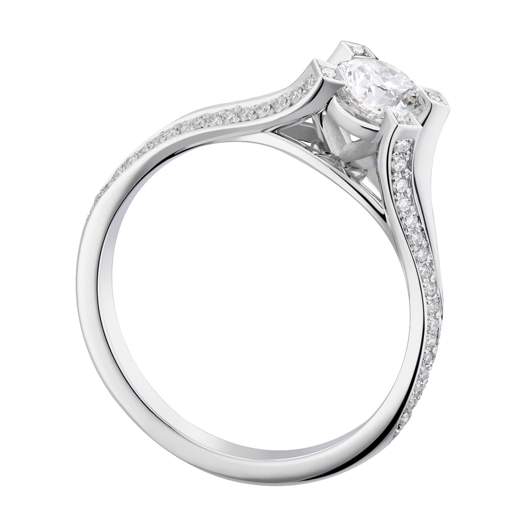 World Diamond Group ring fm griffe incas. dobbelt skaft 0,58-0,67 ct ASLCFM006BDI4-19087110026