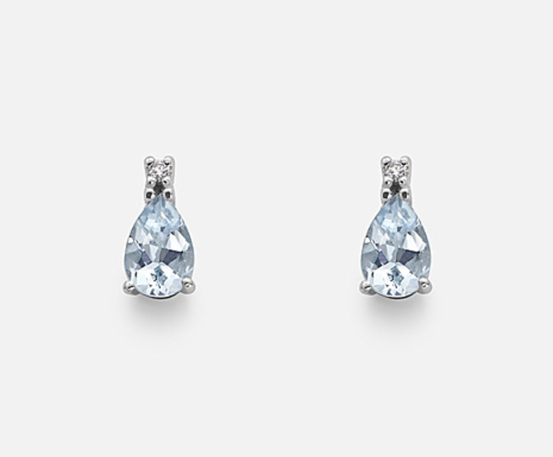 Mikiko oder 18k Aquamarin Tropfen 6x4 ct.0,60 Durchm. ct.0,02 MO5026O4AM