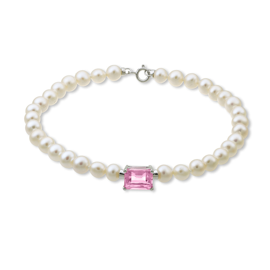 Nihama br 18k fw 5-5,5 rosa Topas Okt. 6x8 ct.1,90 Federring NB1016O4TPPK50