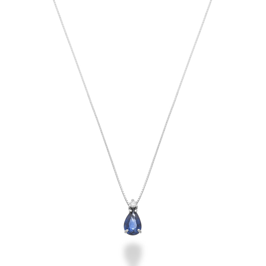 Nihama cl 9k safir drop 6x4 med diamant ND5191R4ZFD