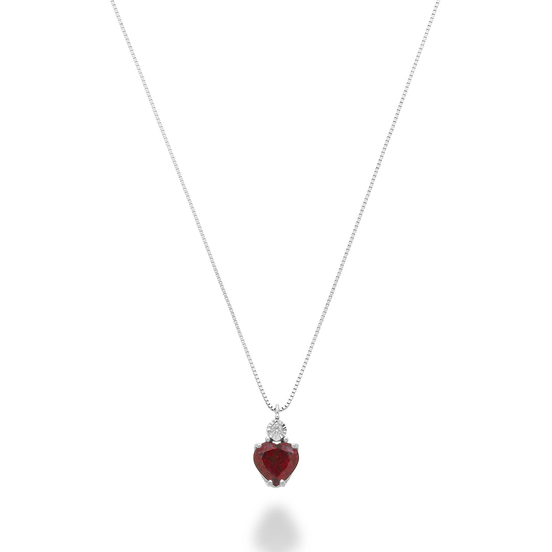 Mikiko cl 18k Rubinherz 5x5 mit Diamant MD5195O4RBR