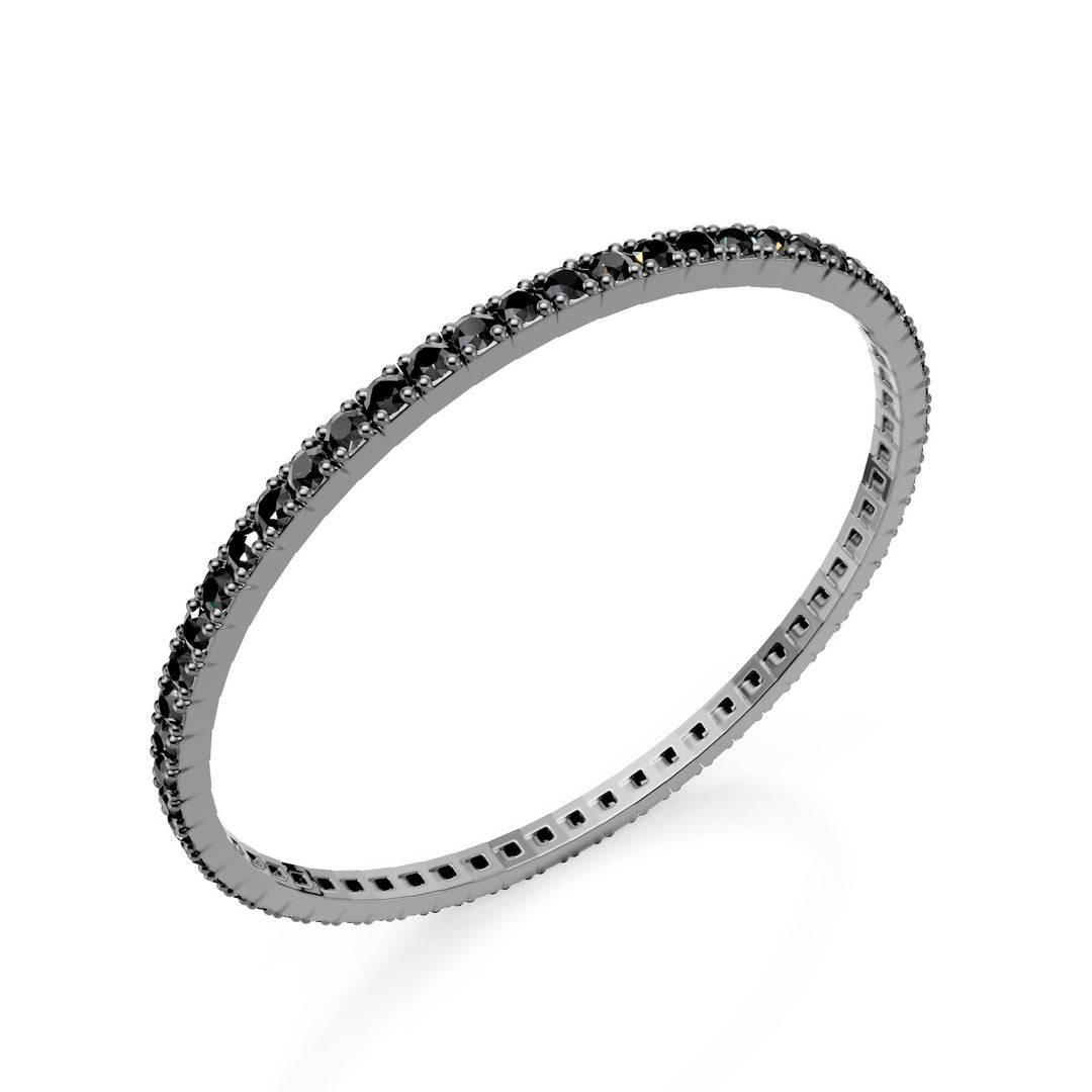 Golay elastisk tennisarmbånd 18,5 cm sorte diamanter BTE005SBK25-185-25252110068