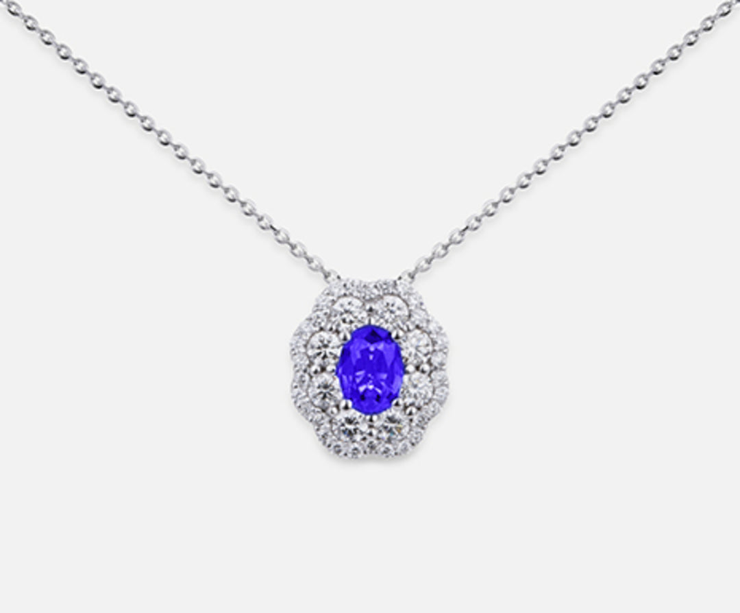 Nihama cl 18k tanzanit n. oval 6x4 ct.0.38 dia ct.0.63 ND5057O4TZN