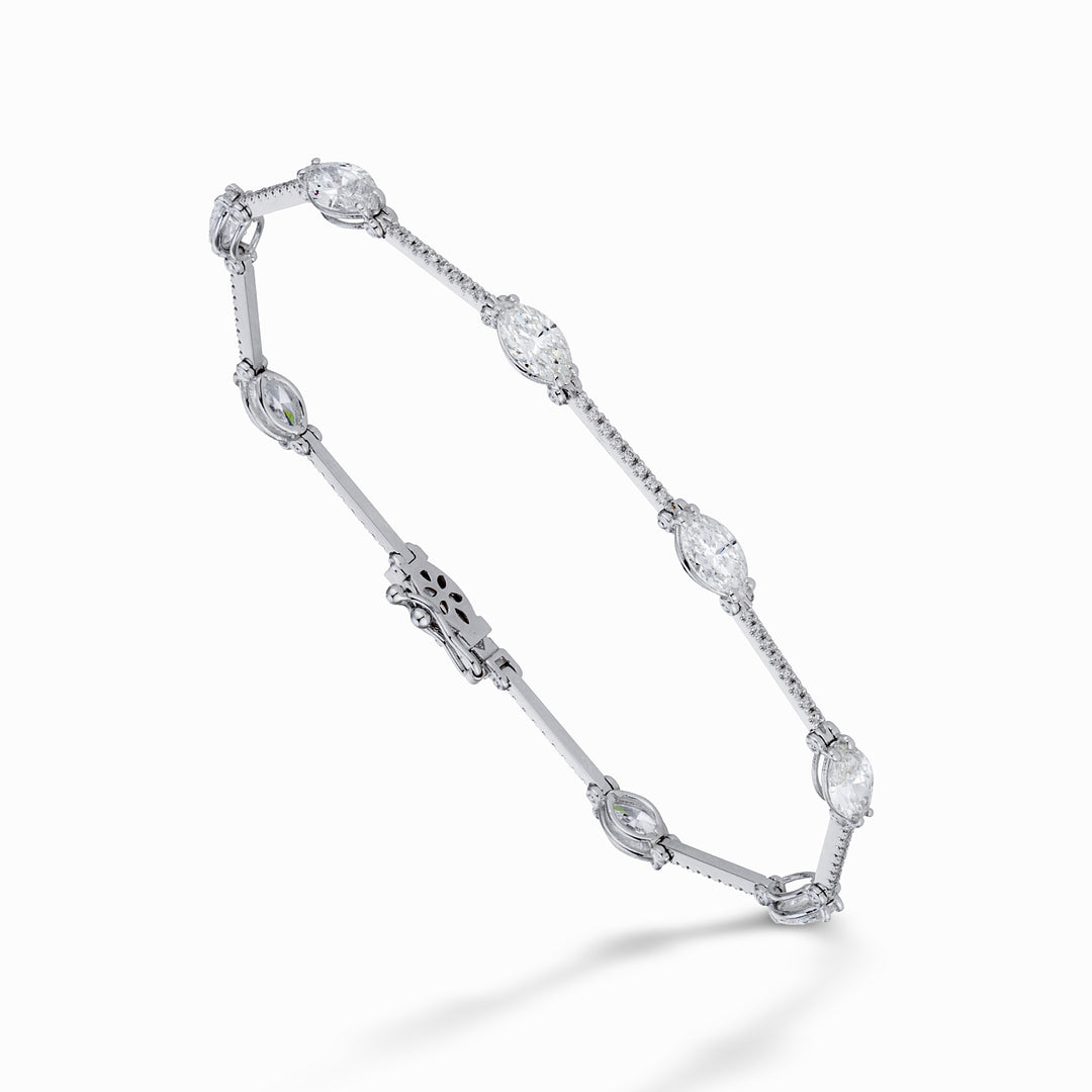 World Diamond Group armbånd med marquise og diamantstænger BTMQ09DI-23138110025