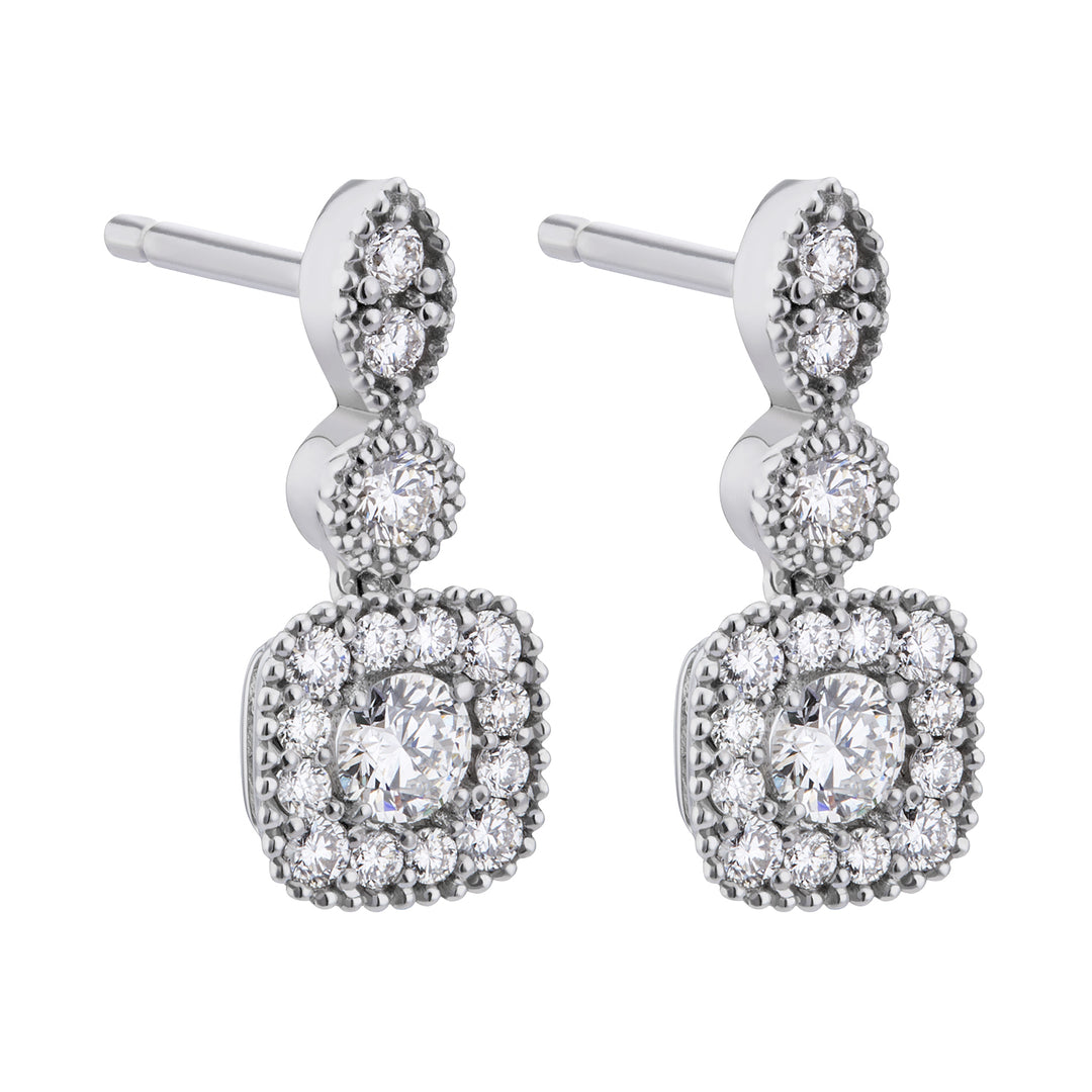 Zentrale Jasmin-Anhängerohrringe der World Diamond Group mit Umriss OCT026DI4-19025110030