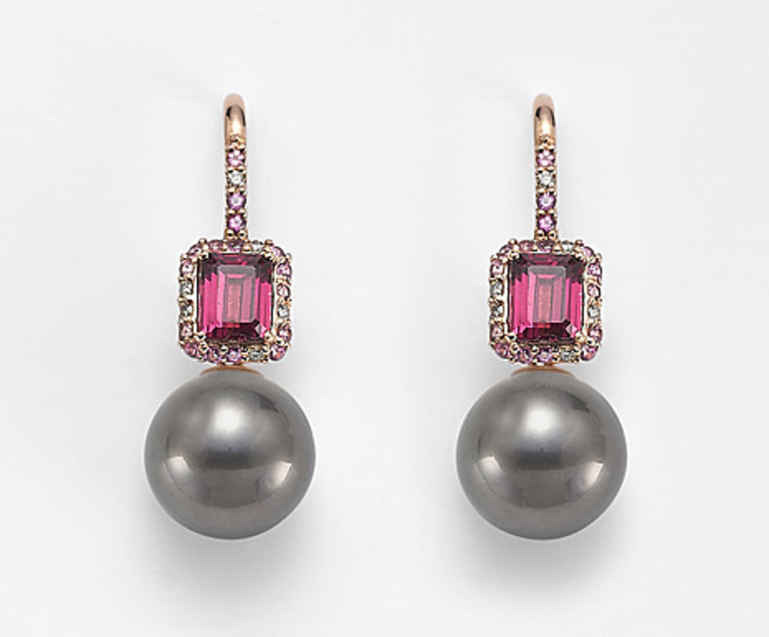 Nihama eller 18k sspb 11/12 ct.0.12 diam brun, rosa turmalin och rhodolit NO1429O3SANE110
