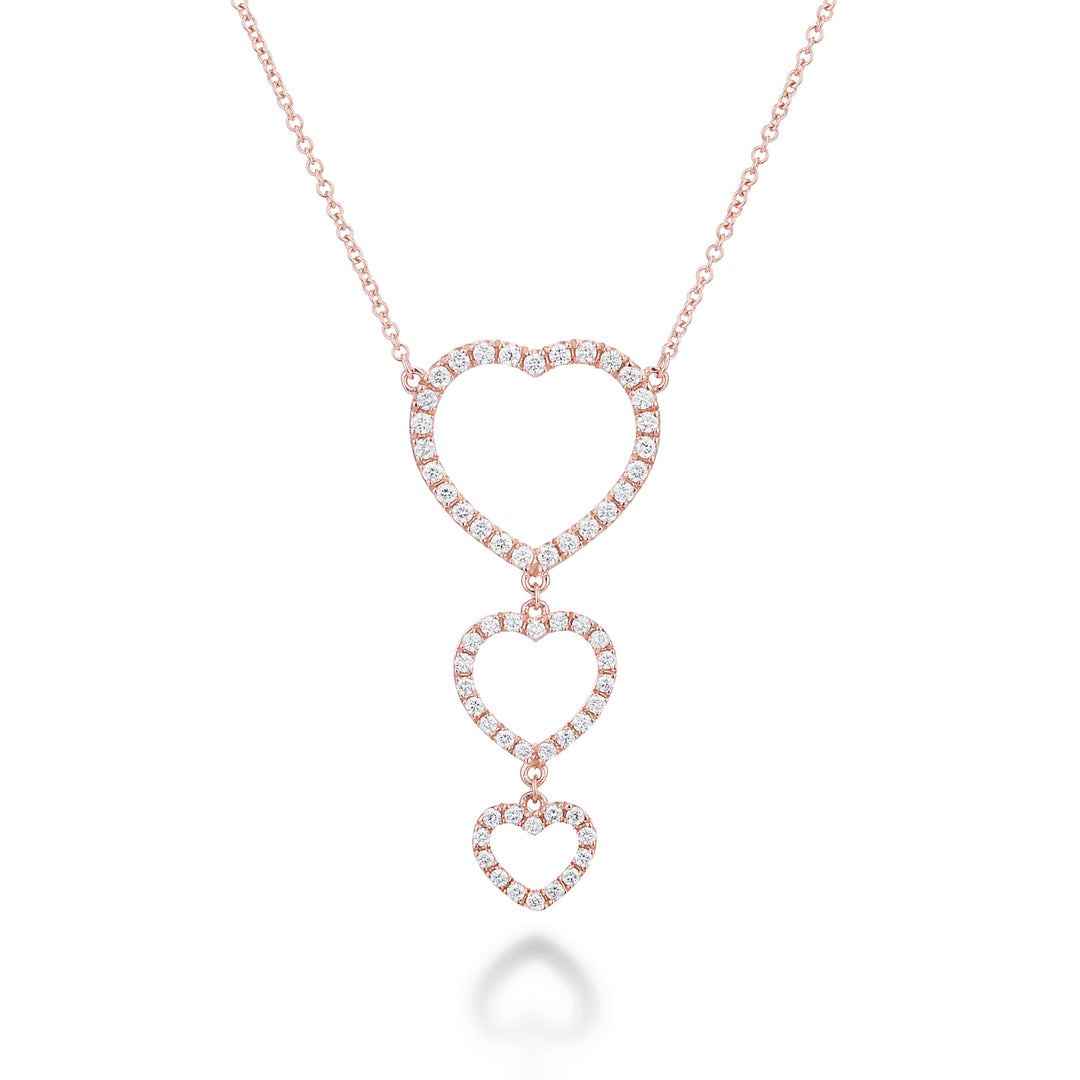 Golay love me choker med 3 lodrette hjerter GFCU008DI-21316110029