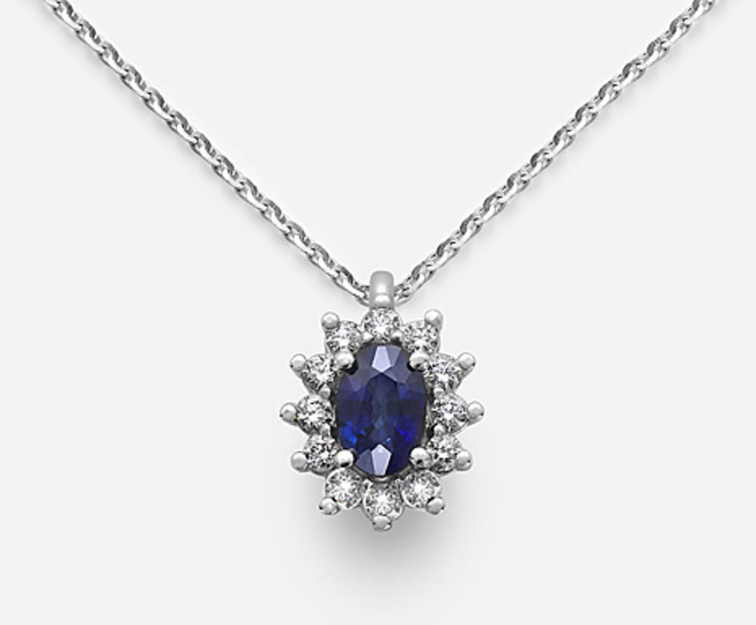 Nihama cl 18k ovaler Saphir 6x4 ct.0,40 Durchm. 0,23 ct ND5047O4ZFD