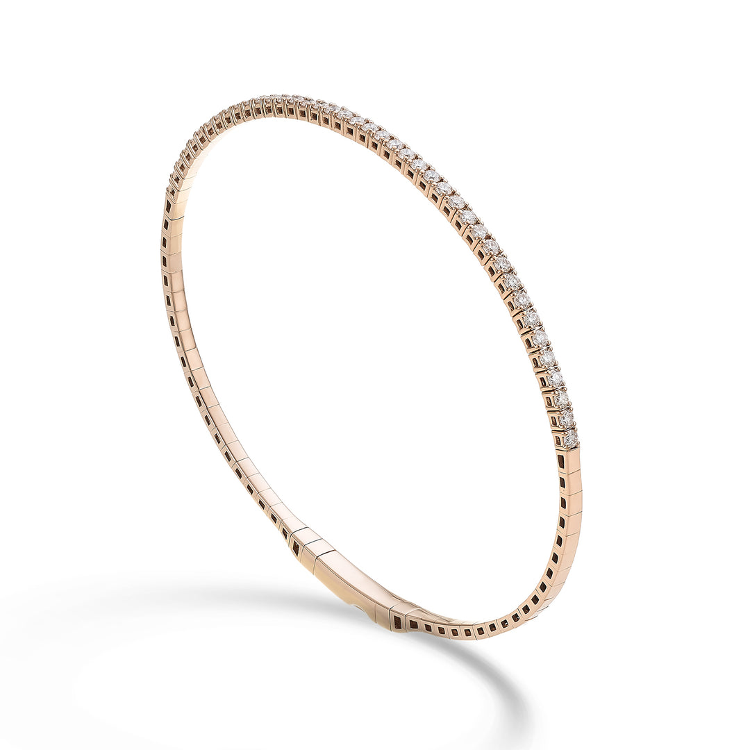 Golay br 18k tennis flex halvvarv diam. 0,80 ct roséguld 17 cm GBFLEX001DIO3