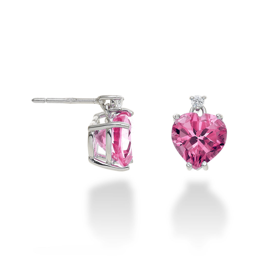 Nihama oder 18 Karat rosa Topas Herz 8x8 ct.4,20 Durchm. ct.0,05 NOCL198DITPPK88O4