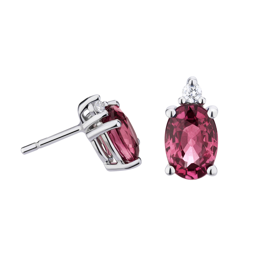 Golay oval ruby earrings 7x5 and diamonds OCL092DIRU2-21067000021