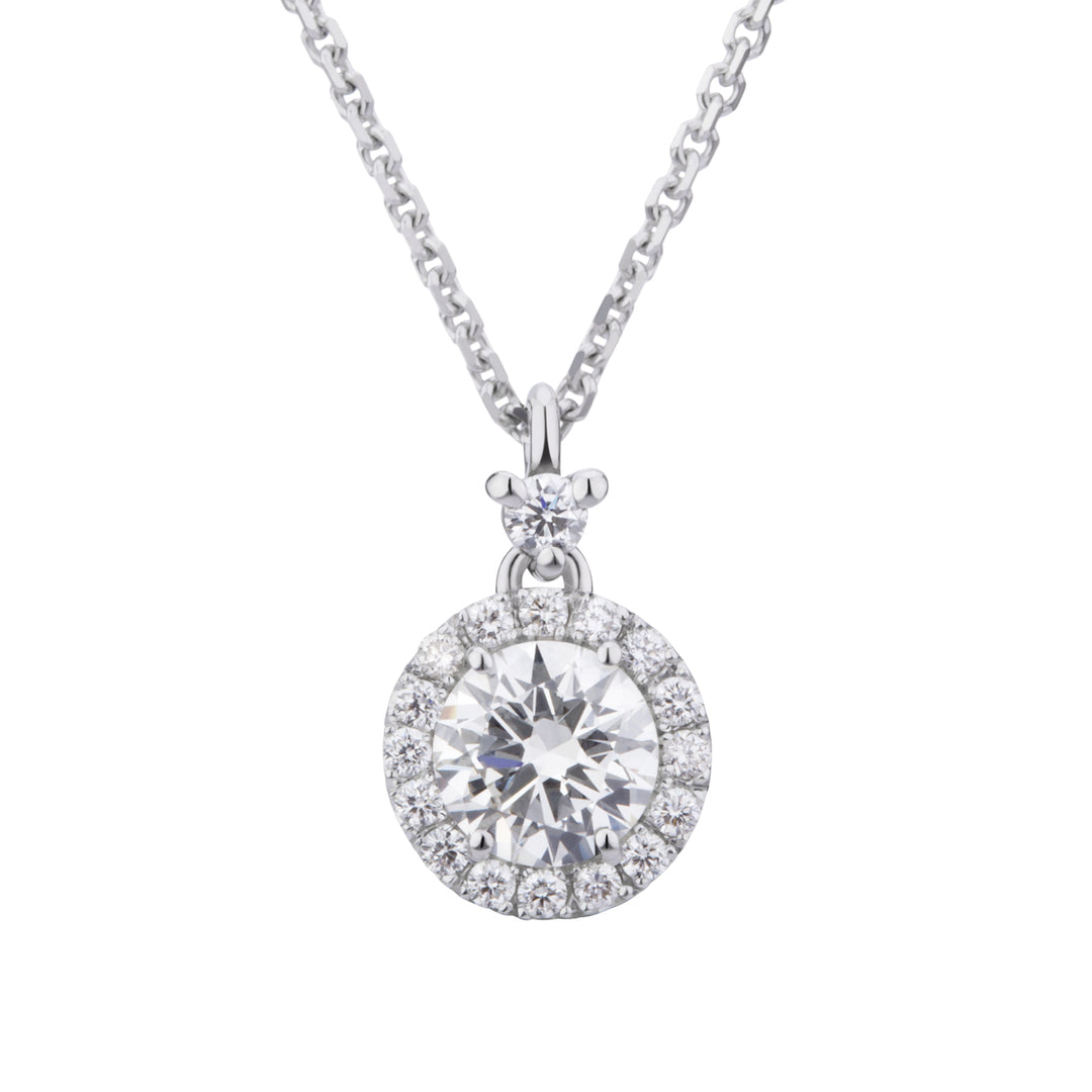 Golay necklace with central diamond 0.30 ct and outline PCT008DI30-24191110022