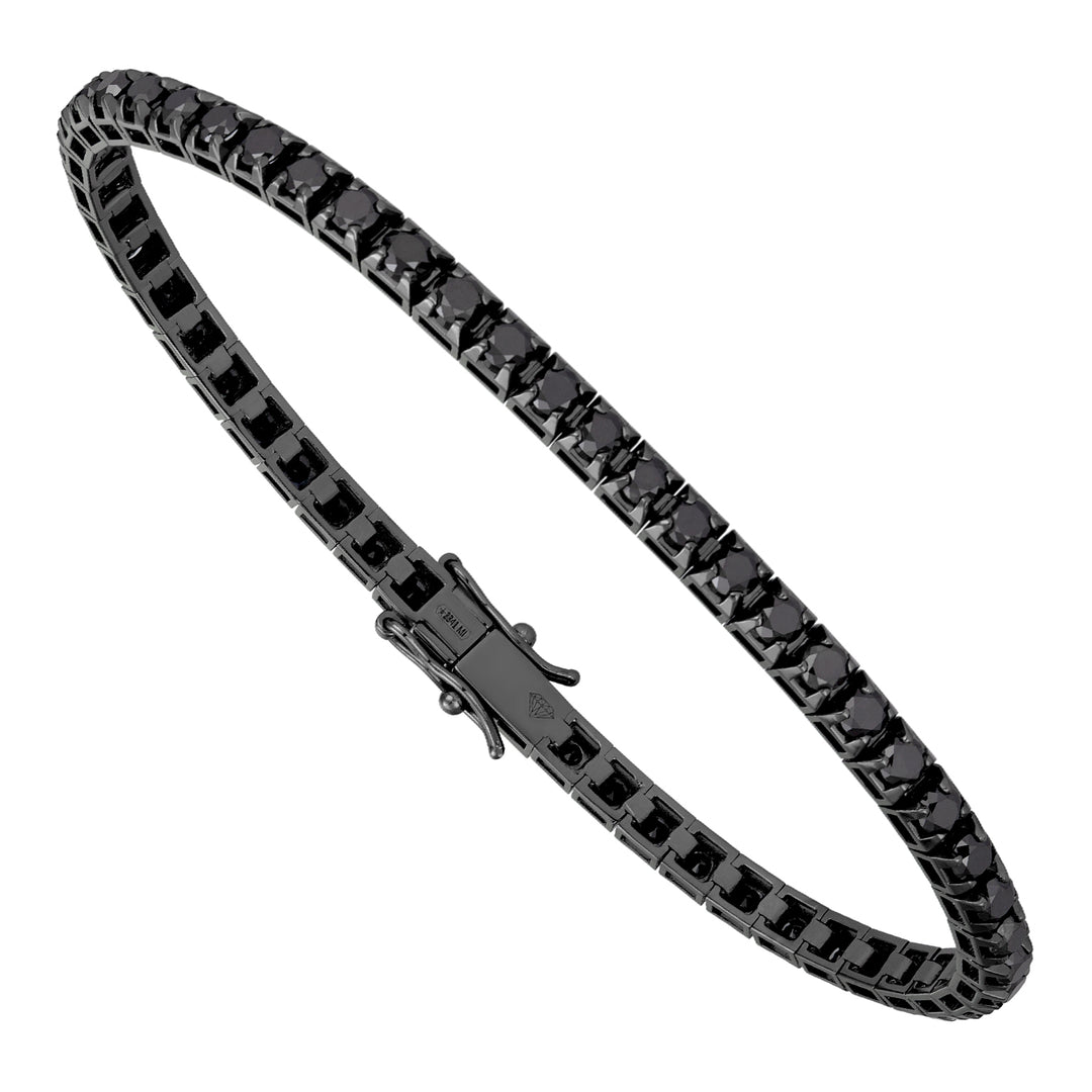 Golay svart diamant fyrkantigt tennisarmband 19 cm BTQ060BK3-190-24145110026