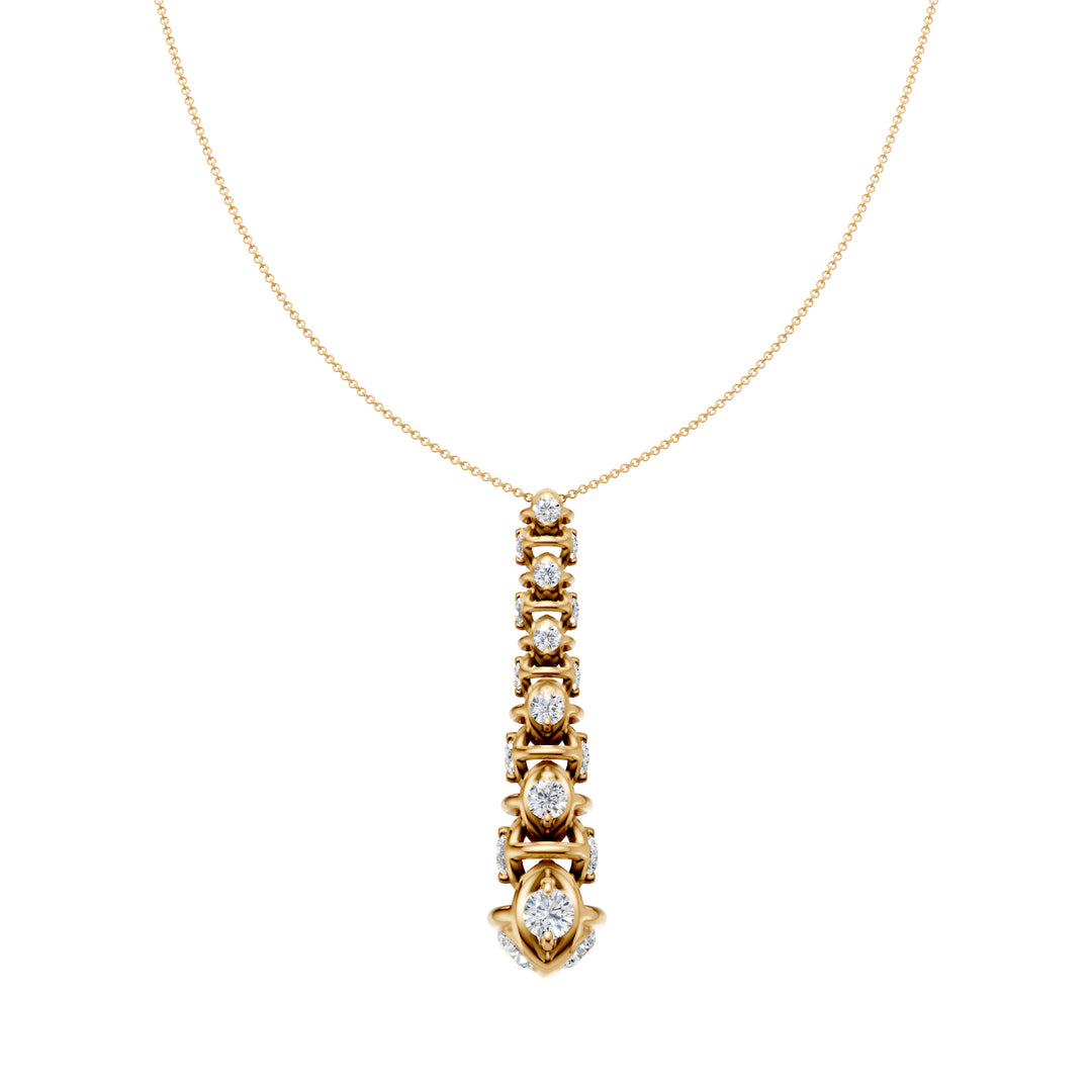 Golay halsband med mjuk länk hänge gult guld GD540D300G-24296110066