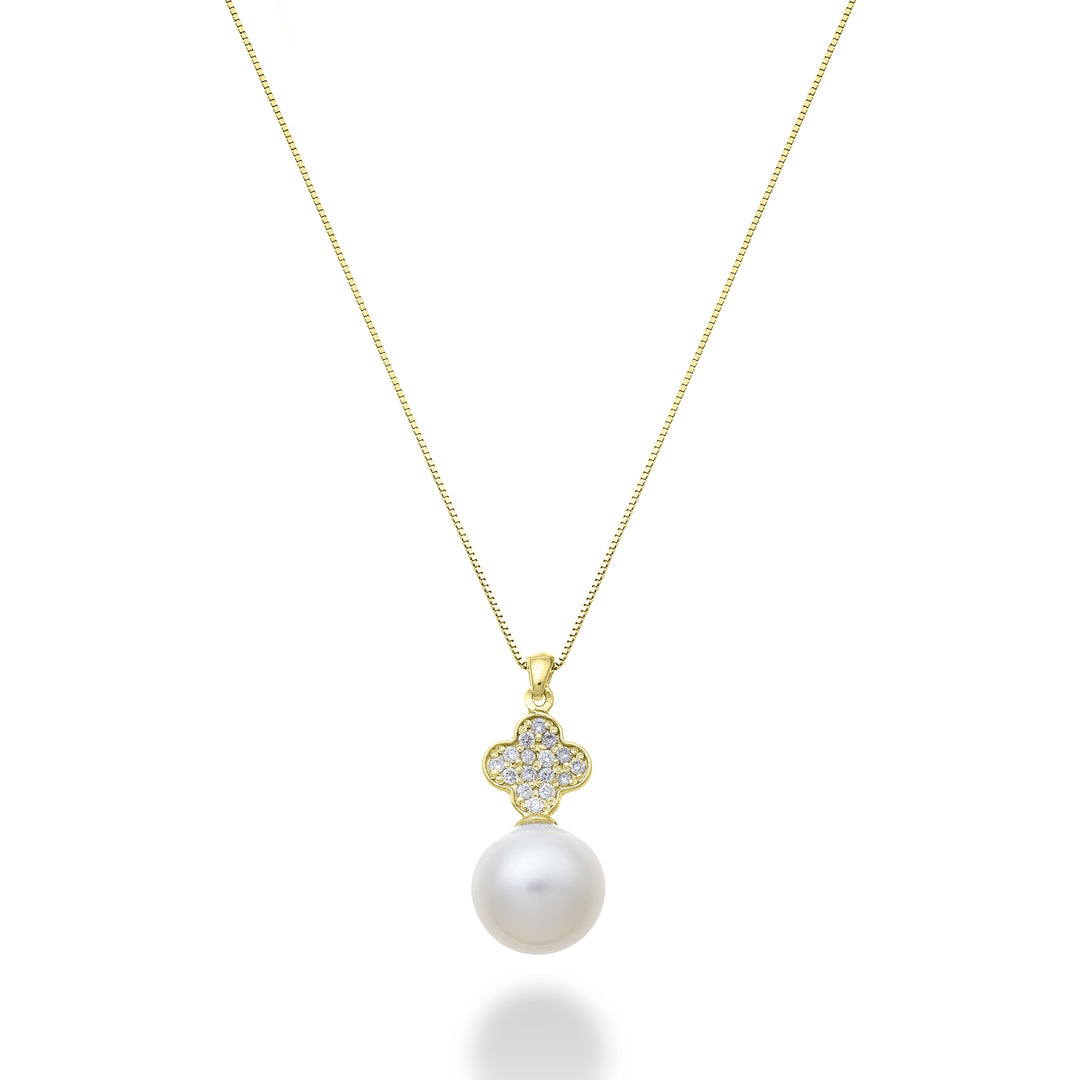 Mikiko cl 18k four-leaf clover fw 8/8.5 ct.0.06 yellow gold MD1092O1FABI080