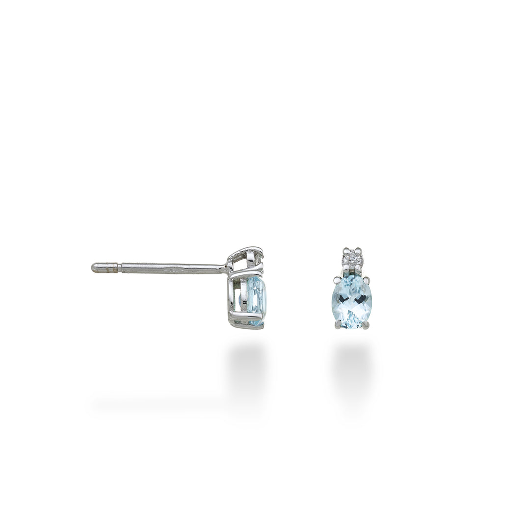 Nihama eller 9k oval akvamarin 4x3 ct.0,28 diam. 0,02 ct NO5162R4AM