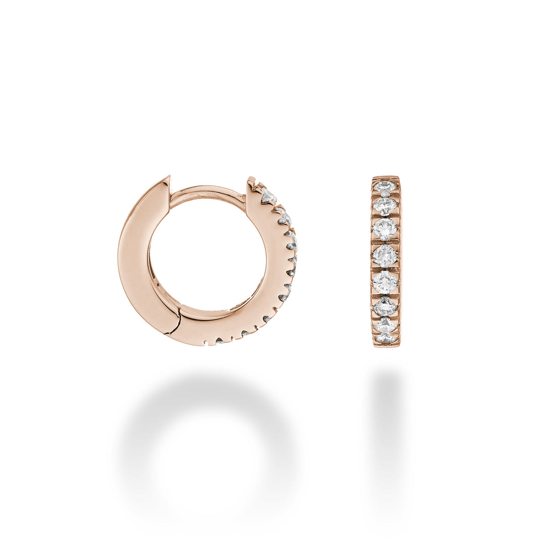 Nihama oder 18 Karat ct.0,26 Roségold, Größe 2, Durchm. Ost. 12mm NO5079O3BR026-2