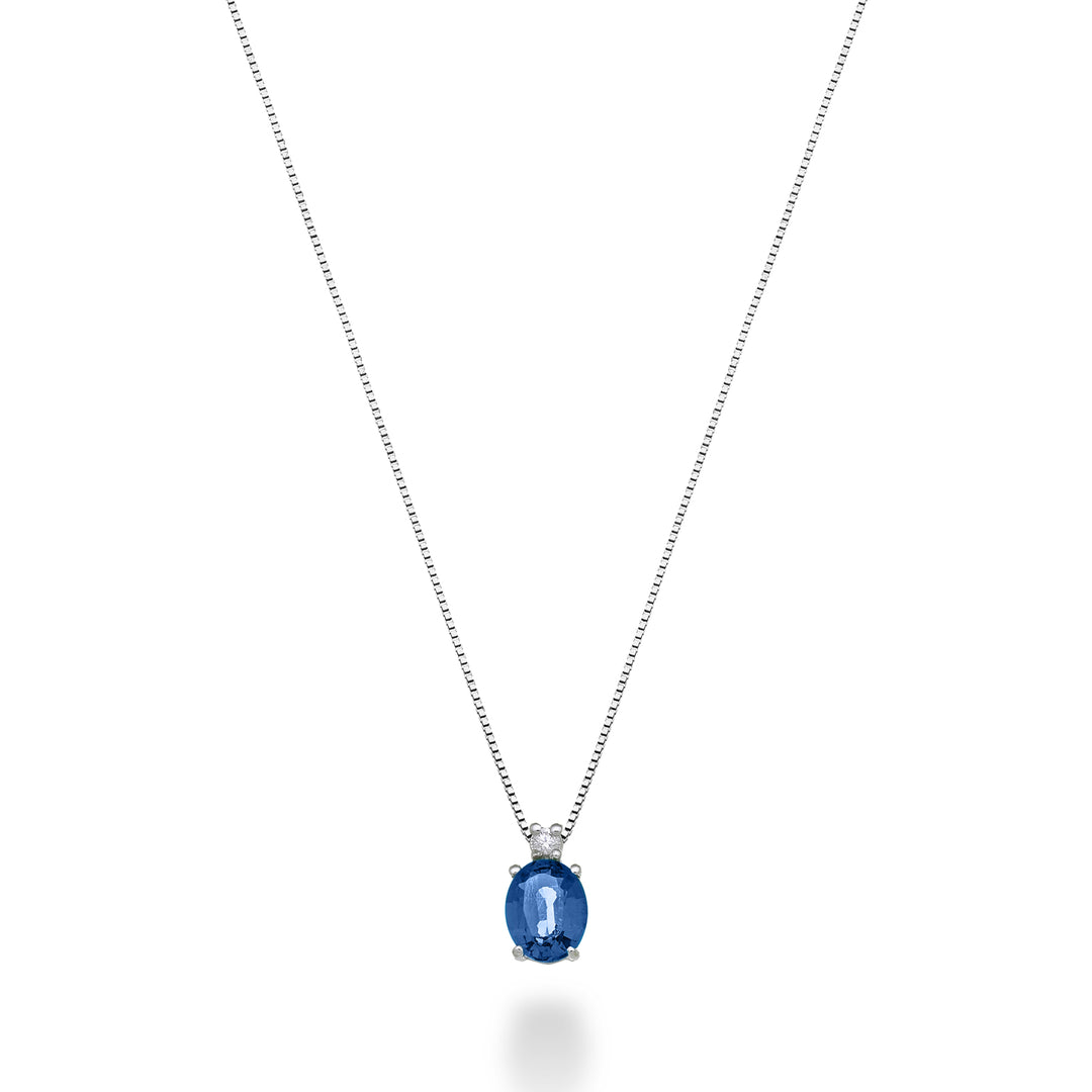 Nihama cl 9k oval safir 4x3 ct.0,20 diam. ct.0,01 ND5180R4ZFD
