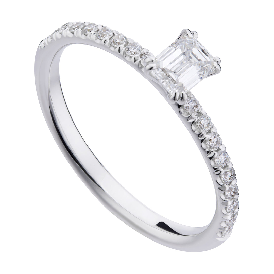 World Diamond Group solitaire king ring with 0.40ct emerald AEMC016DI1-19039110071