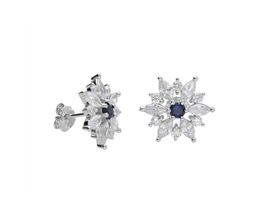 Mikiko oder AG925 Edelstein Swarovski weiß und blau MO7619A4BLU0000