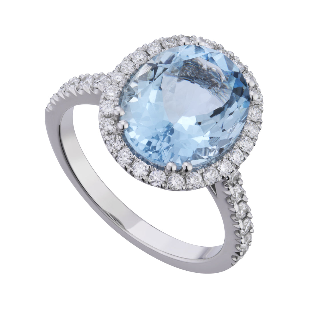 World Diamond Group oval akvamarinring 10x8 och diamanter ACLC070DIAQ6-21145110055